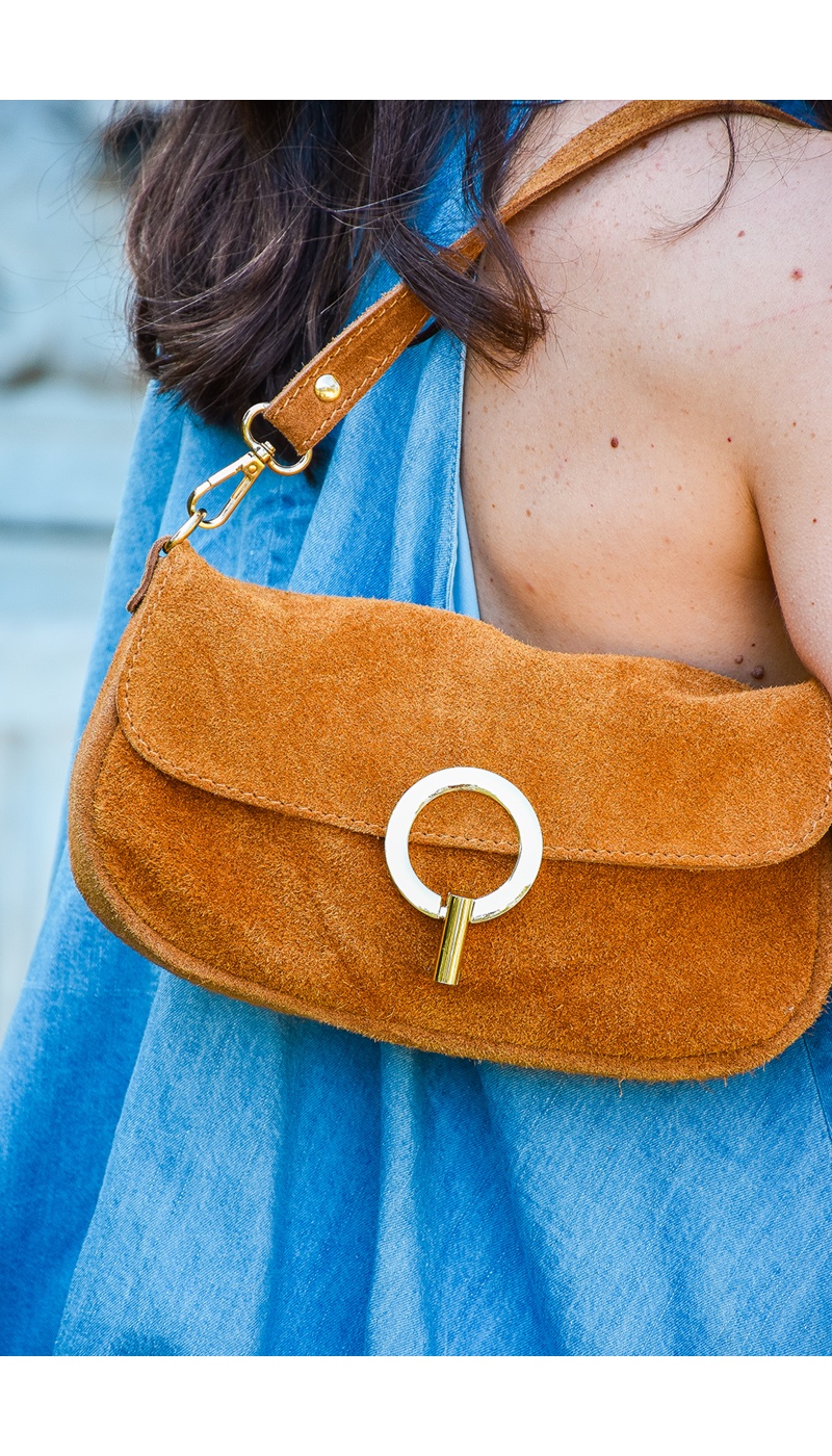 evelyn ashley DAIM CAMEL POCHETTE