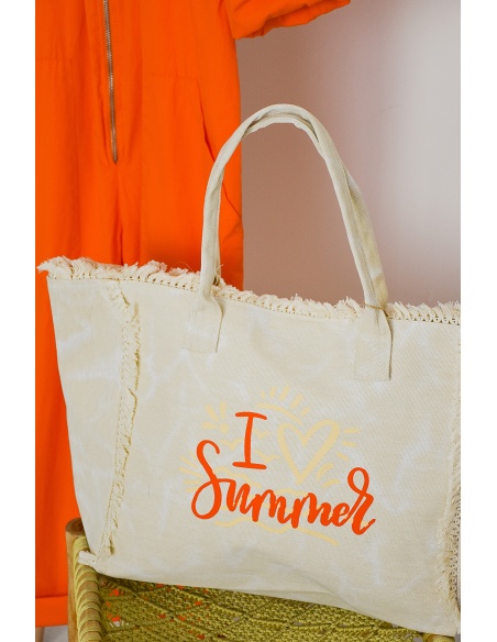 Cabas Imprimé Orange ALBANE