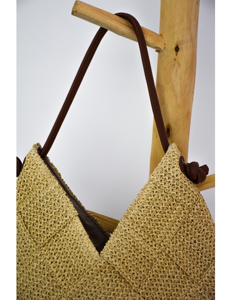 Sac Raphia Marron AMBRE