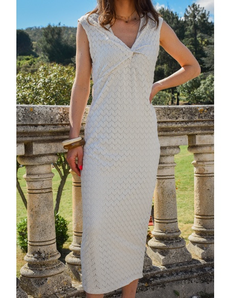 Robe Dentelle Ecrue MINA