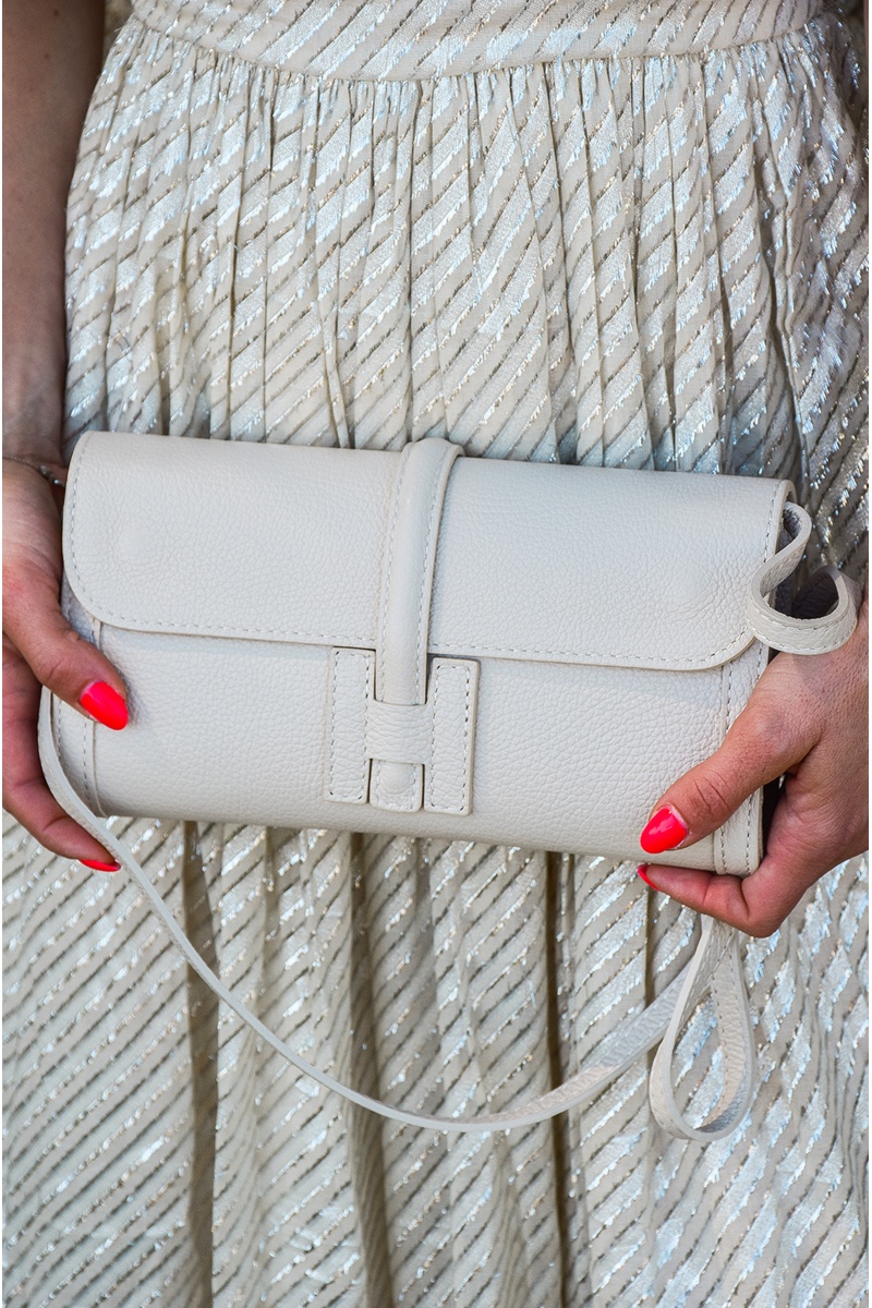 Pochette Crème Cuir SCARLETT 2