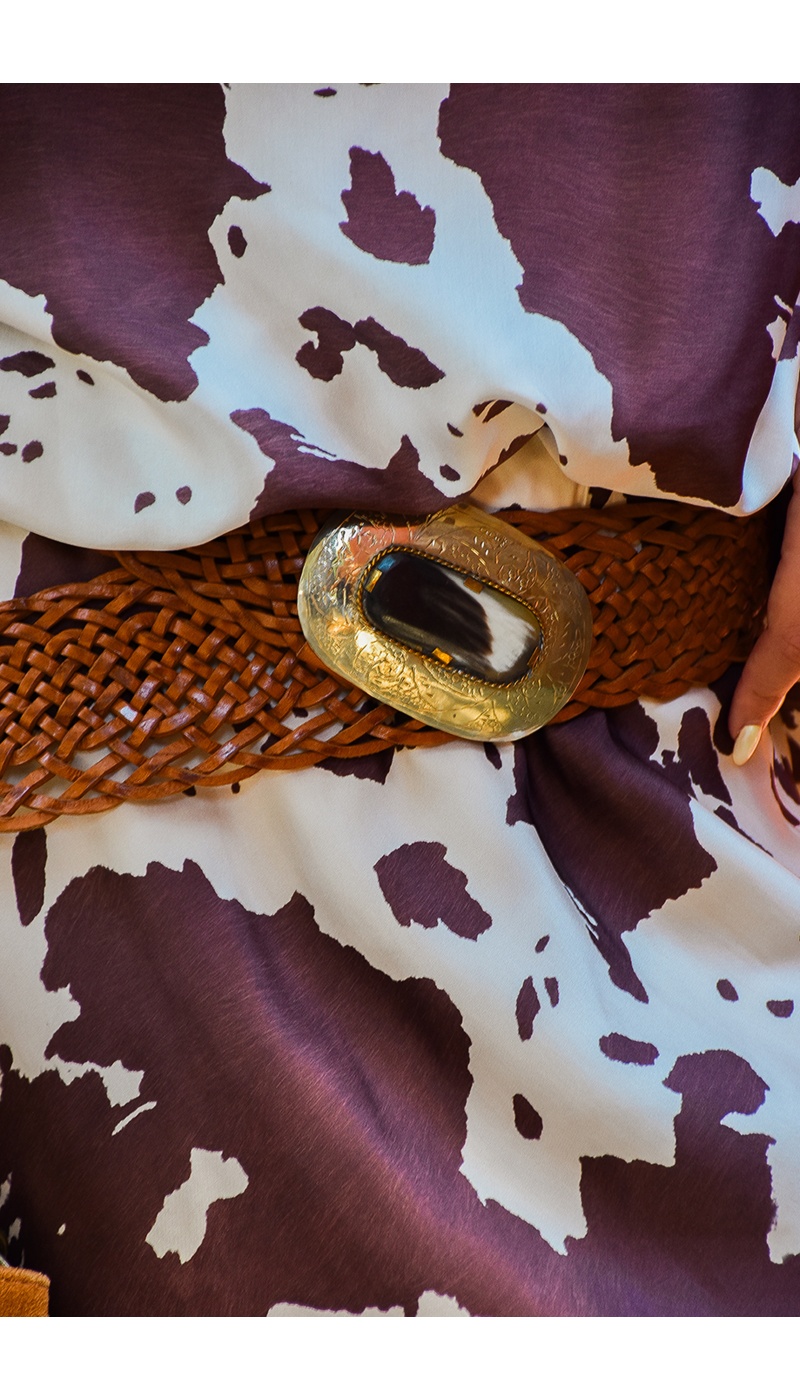 Ceinture Tressée Camel ELOISE