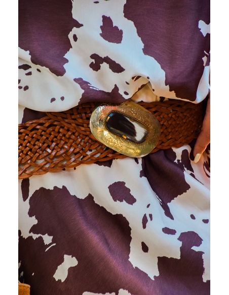 Ceinture Tressée Camel ELOISE