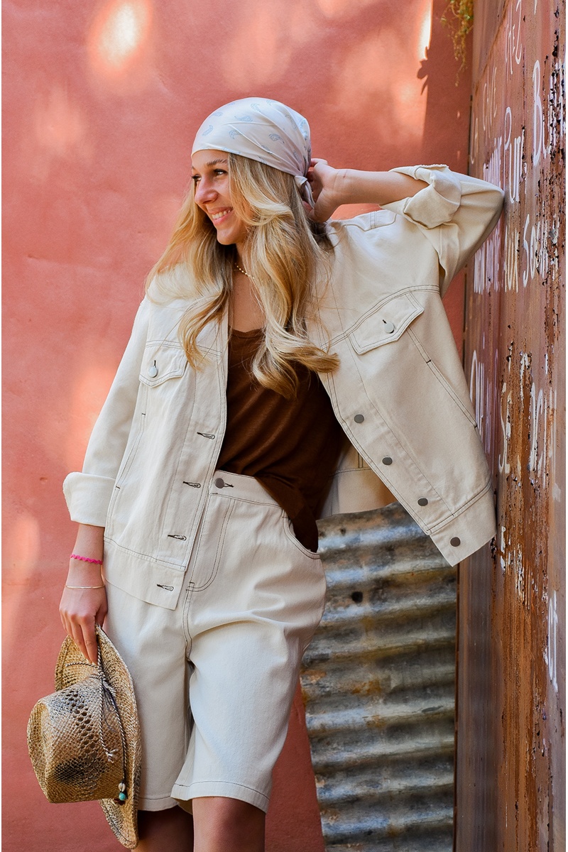 FUTUR FASHION VESTE ECRU VESTES JEANS FEMME 2