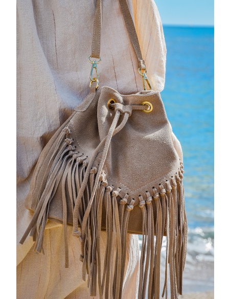 evelyn ashley FRANGE MASTIC SACS CUIR