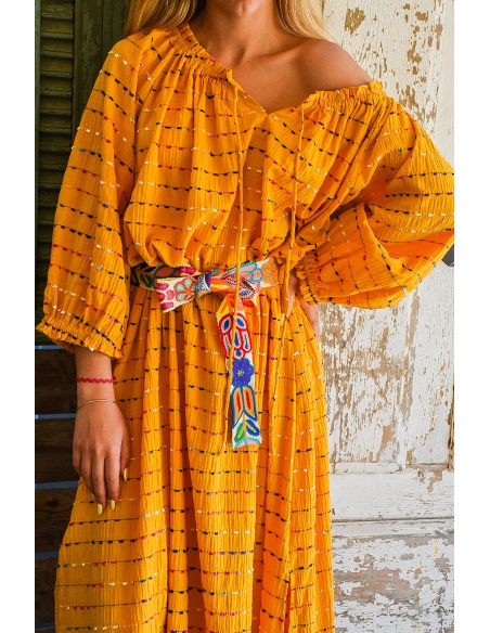 MODAS Y CREATIONES ANGELINA SL CEINTU JAUNE ROBES FEMME