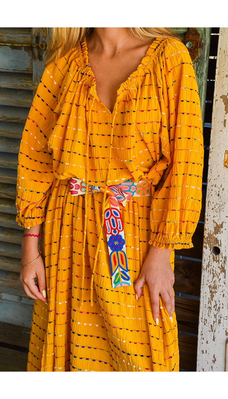 MODAS Y CREATIONES ANGELINA SL CEINTU JAUNE ROBES FEMME