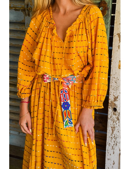 MODAS Y CREATIONES ANGELINA SL CEINTU JAUNE ROBES FEMME