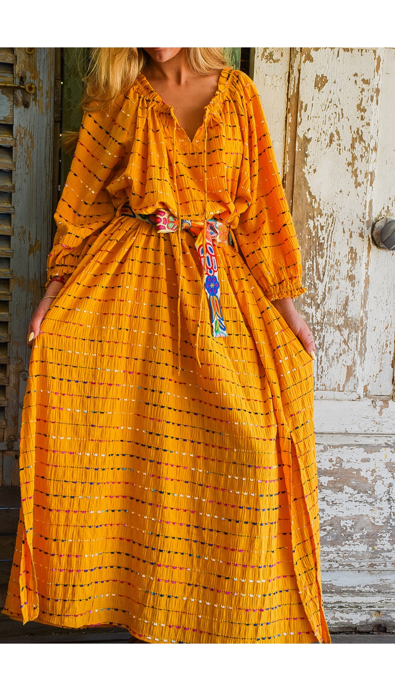 MODAS Y CREATIONES ANGELINA SL CEINTU JAUNE ROBES FEMME