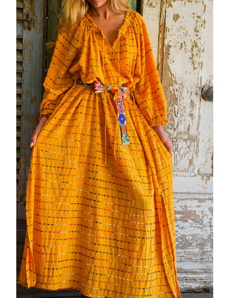 MODAS Y CREATIONES ANGELINA SL CEINTU JAUNE ROBES FEMME