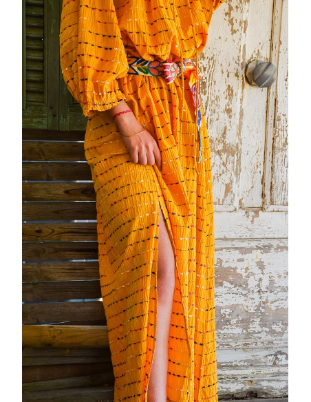 MODAS Y CREATIONES ANGELINA SL CEINTU JAUNE ROBES FEMME