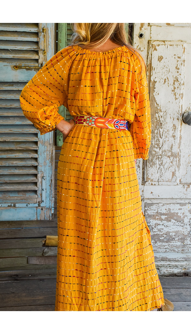 MODAS Y CREATIONES ANGELINA SL CEINTU JAUNE ROBES FEMME