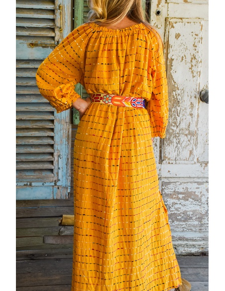 Robe Rayée Moutarde SOFIA
