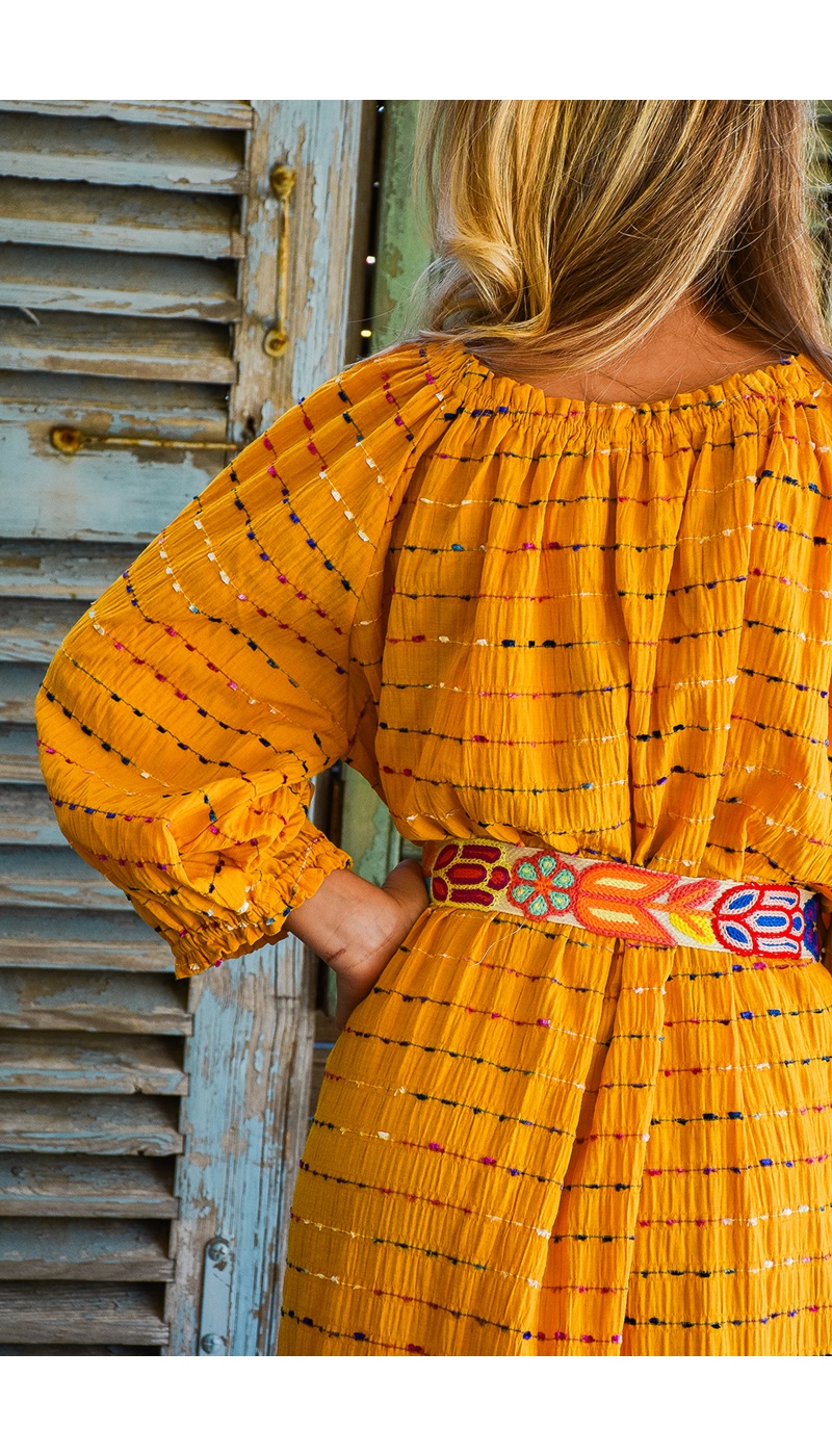 MODAS Y CREATIONES ANGELINA SL CEINTU JAUNE ROBES FEMME