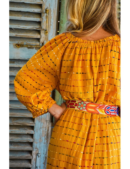 MODAS Y CREATIONES ANGELINA SL CEINTU JAUNE ROBES FEMME