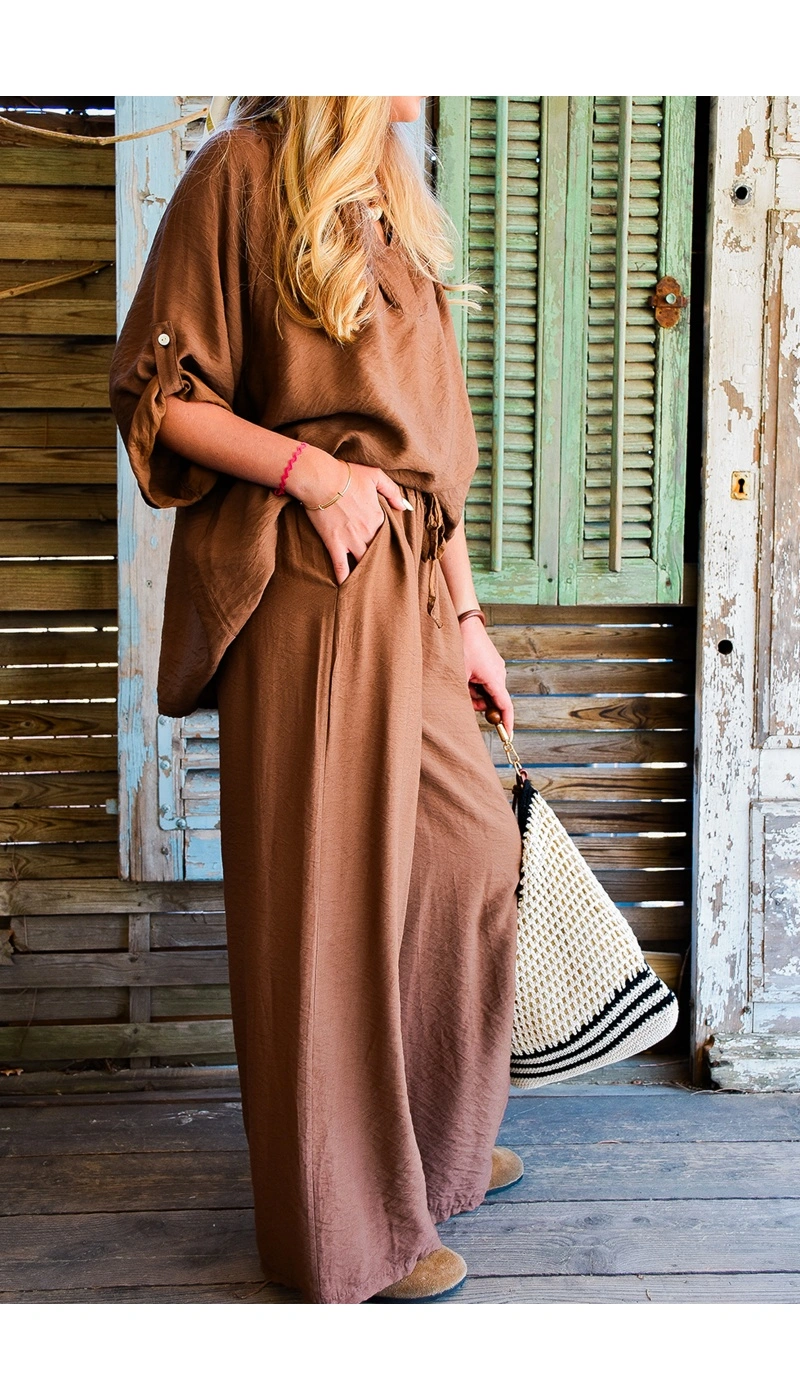 Pantalon Marron MATHILDE