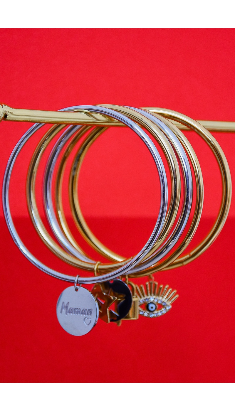 rouge bonbons OEIL DORE BRACELETS