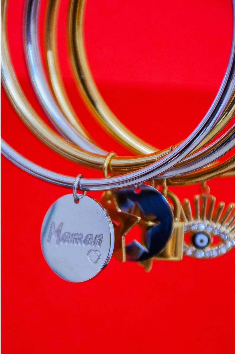 rouge bonbons MAMAN ARGENT BRACELETS