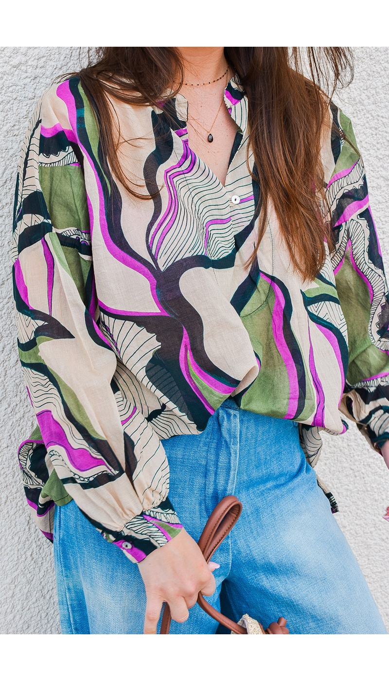 banditas KAKI VIOLET BLOUSE