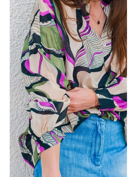 banditas KAKI VIOLET BLOUSE