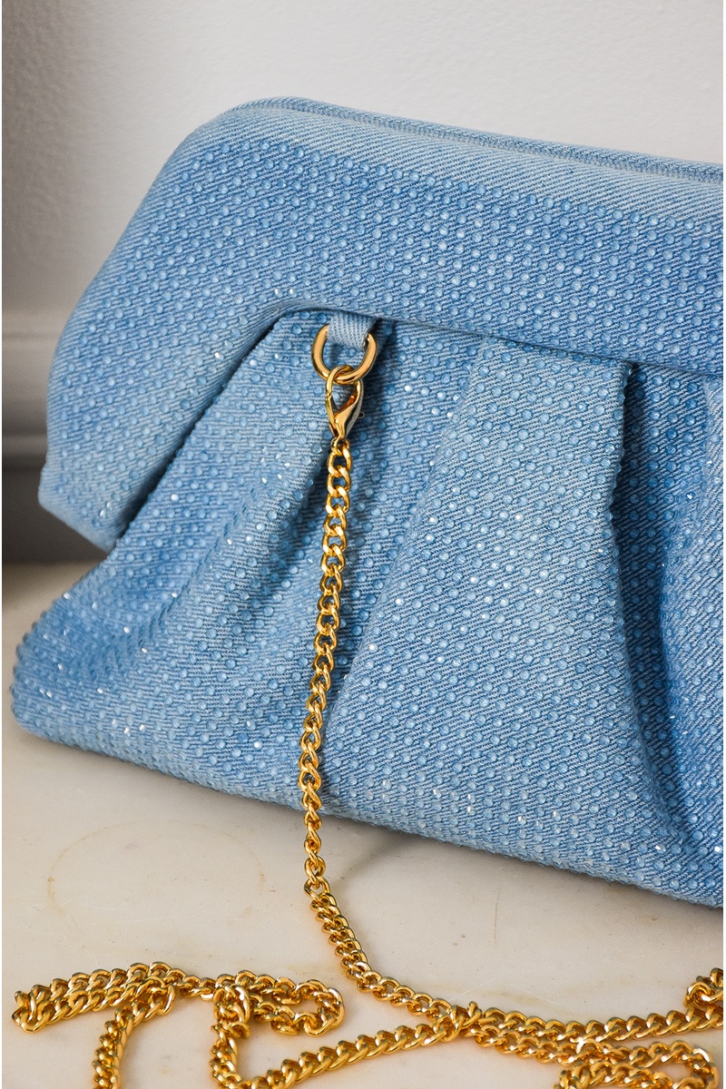 Pochette Strass Denim ARIEL