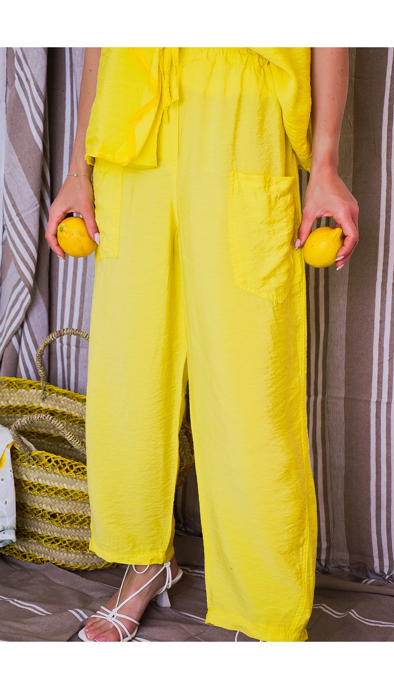 johanna toutoun POCHE JAUNE PANTALON FEMME
