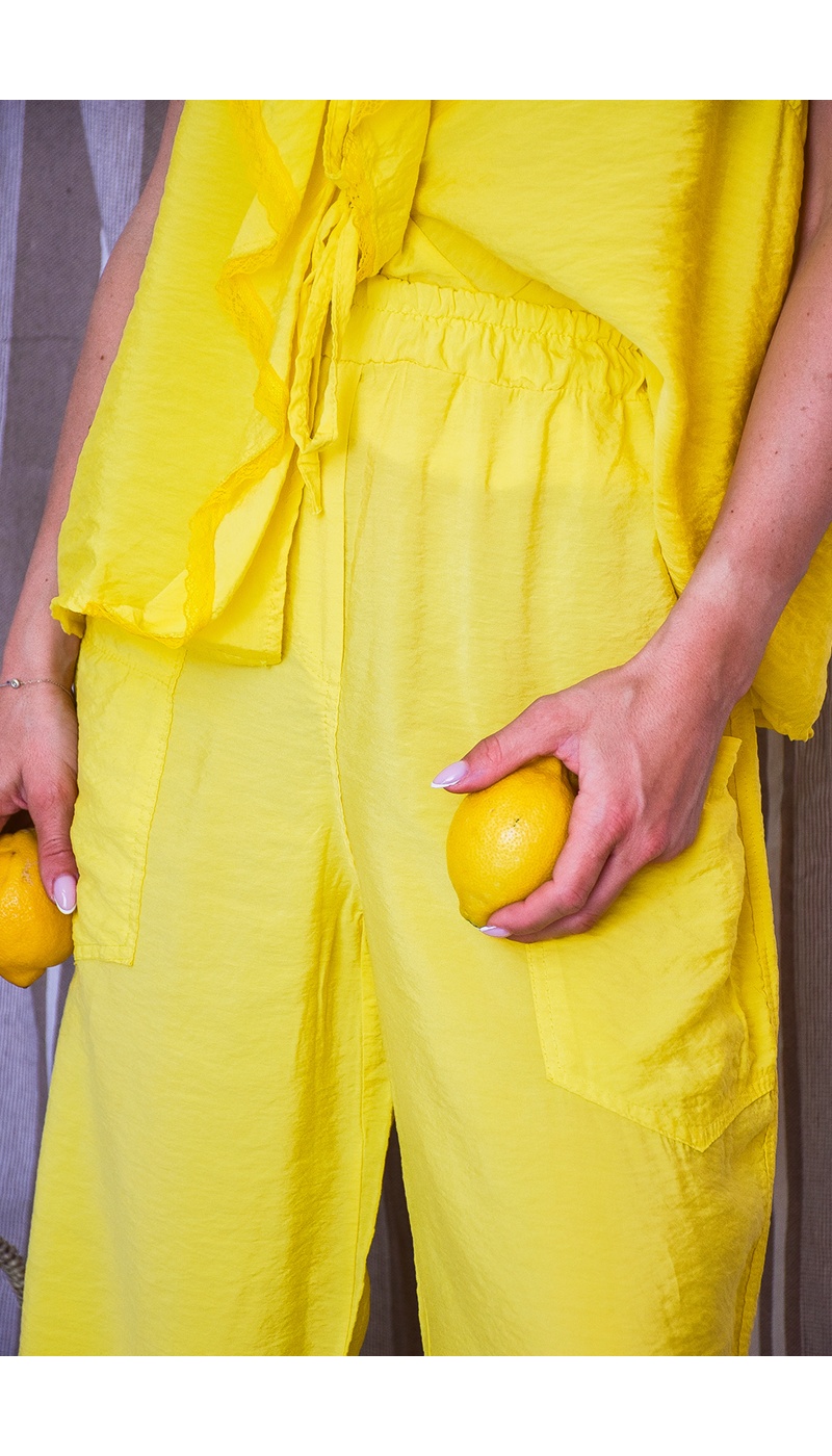johanna toutoun POCHE JAUNE PANTALON FEMME