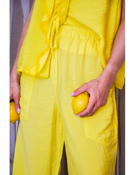 johanna toutoun POCHE JAUNE PANTALON FEMME