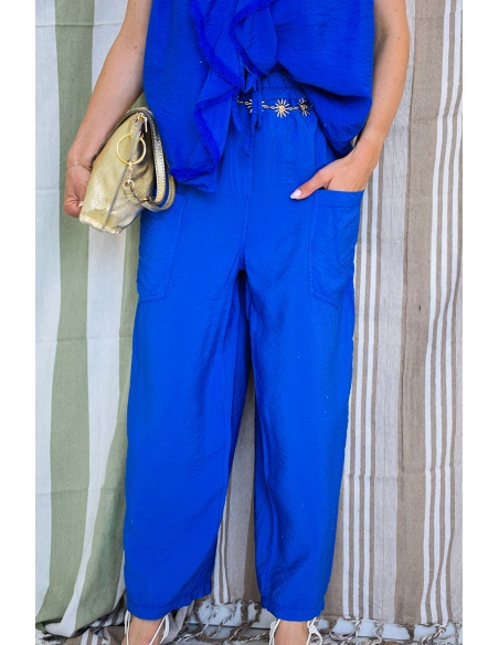 johanna toutoun POCHE BLEU PANTALON FEMME