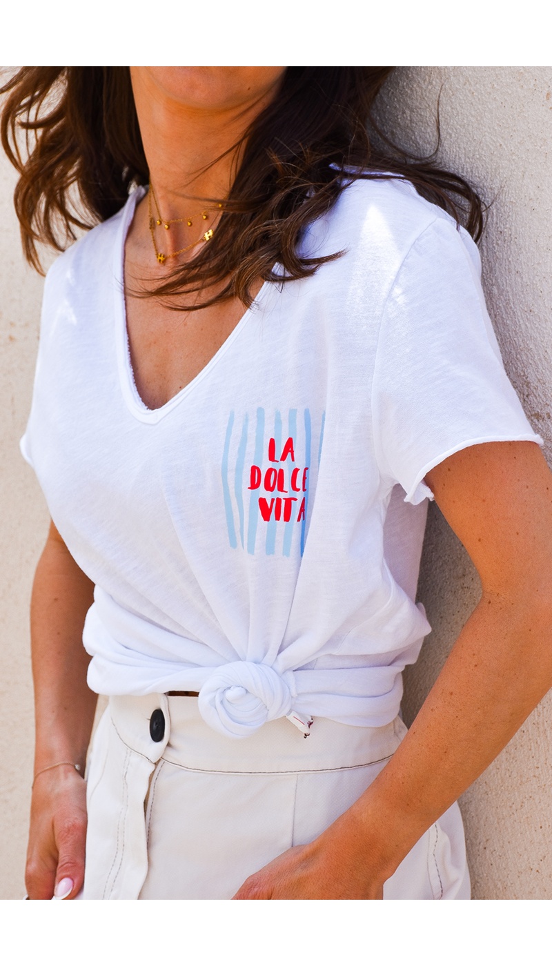 Tee Shirt Rayé Ciel JENNA