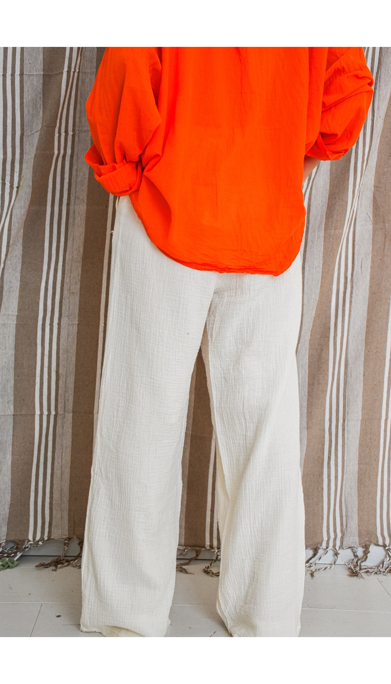 lumine paris BRODE ECRU PANTALON FEMME