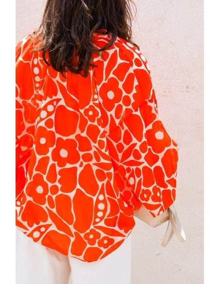 banditas IMPRI ORANGE CHEMISIER