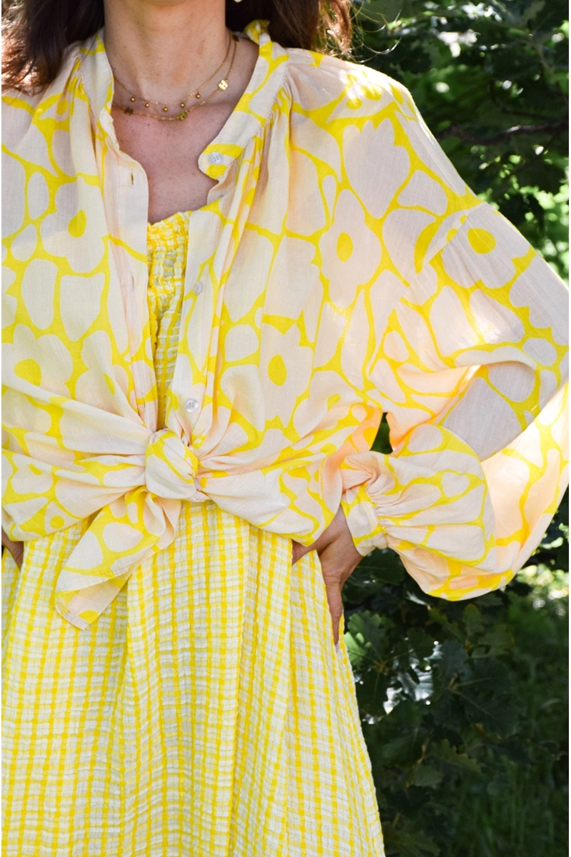 banditas IMPRI JAUNE CHEMISIER 2
