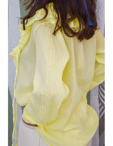 Chemisier Volants Jaune ALICE