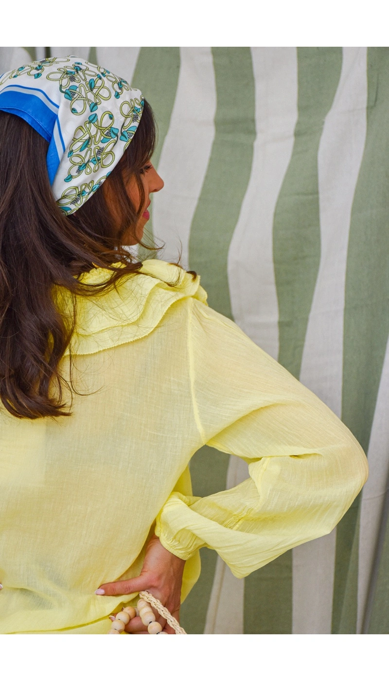 Chemisier Volants Jaune ALICE