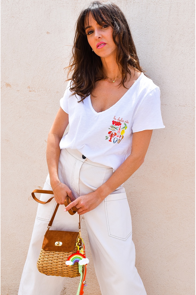 COCCO IMAGE BLANC T-SHIRT MC FEMME 2