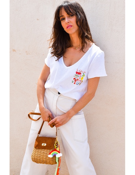 COCCO IMAGE BLANC T-SHIRT MC FEMME