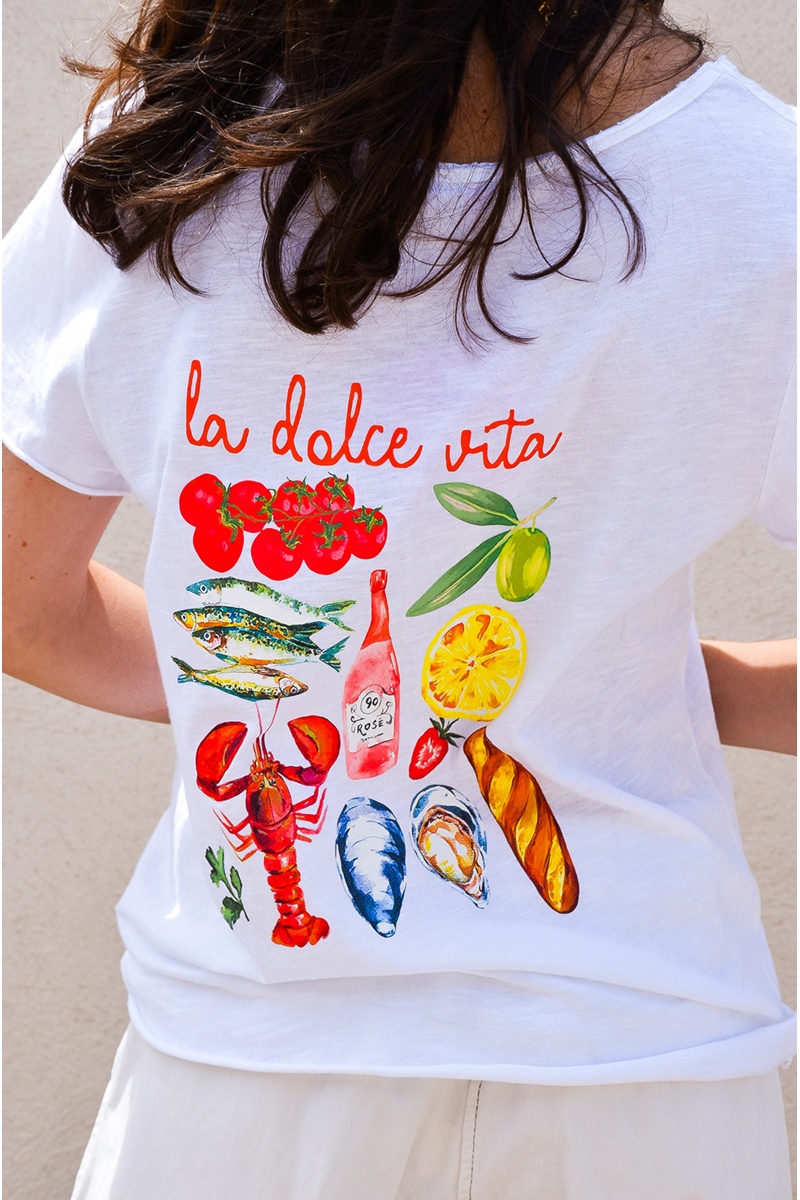COCCO IMAGE BLANC T-SHIRT MC FEMME