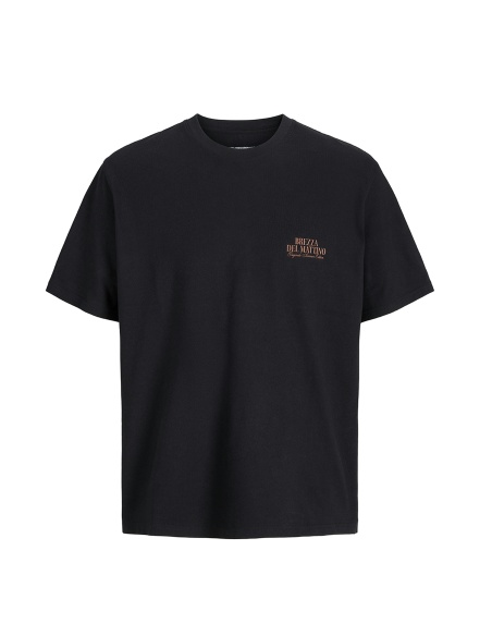 JACKandJONES COTTON BLACK T-SHIRTS MC