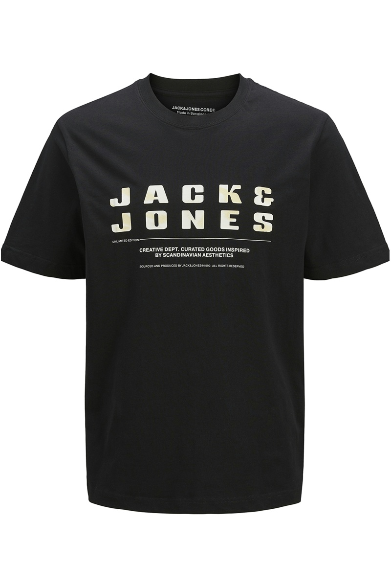 JACKandJONES COTTON BLACK T-SHIRTS MC