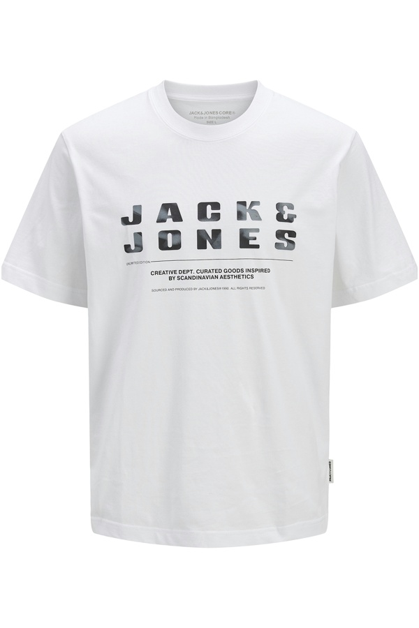 Camiseta Branca Brilhante da JCORECHARGE Jack & Jones - 1 | TOPS