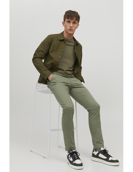 Verde líquen profundo JPSTMARCO Chino Comprimento 32 Jack&Jones - 1 | HOMENS