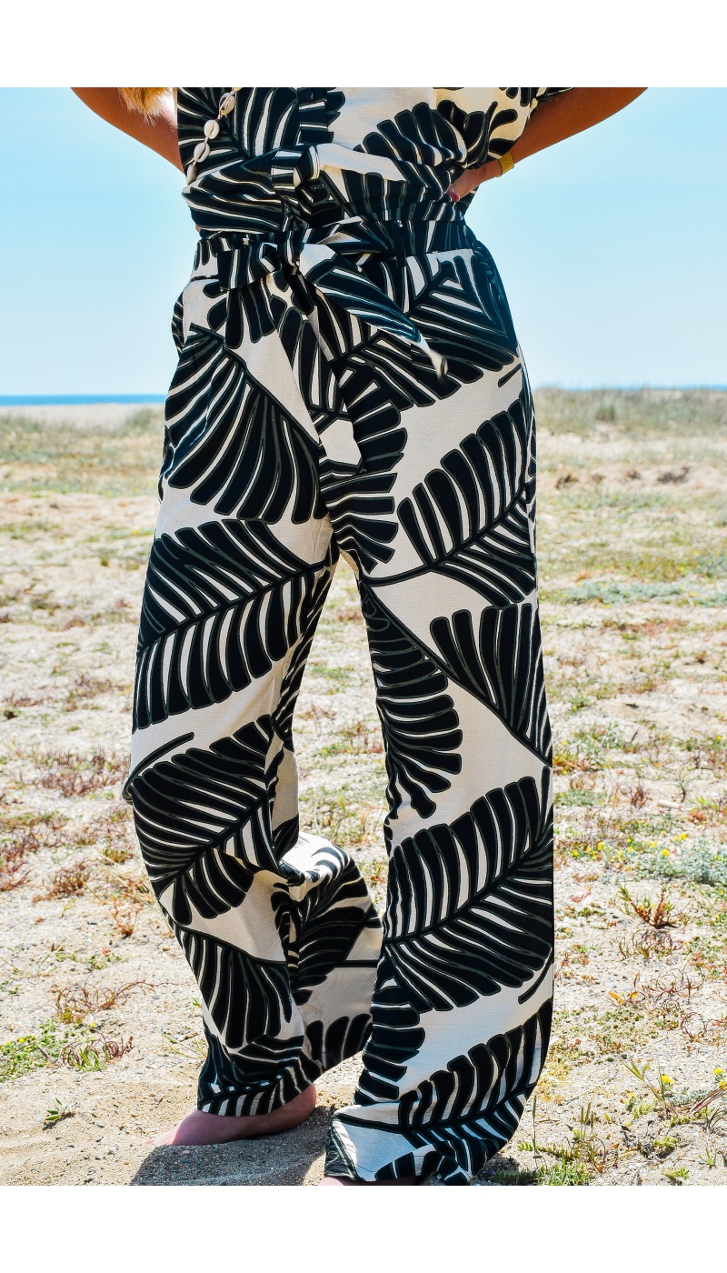 Pantalon Imprimé Crème ISAB