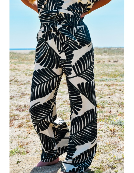 Pantalon Imprimé Crème ISAB