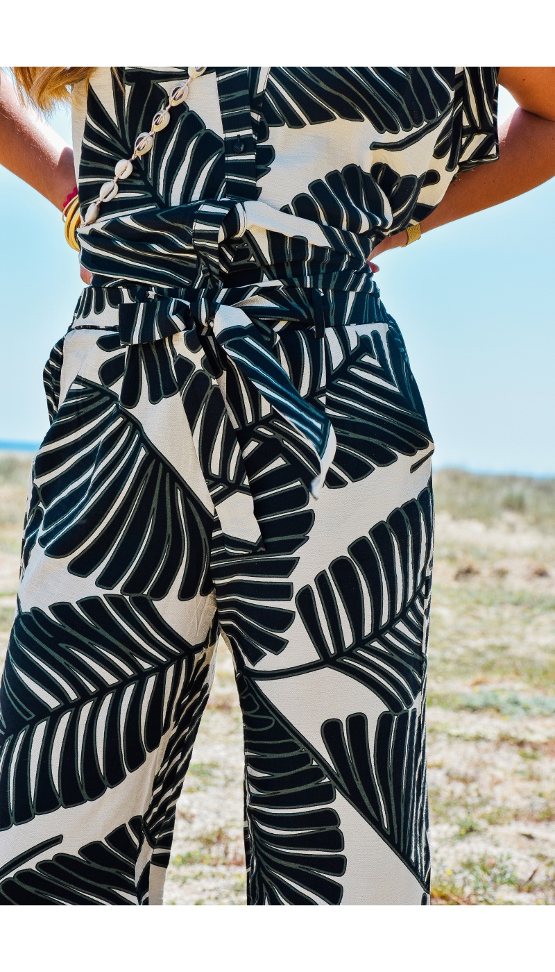 Pantalon Imprimé Crème ISAB