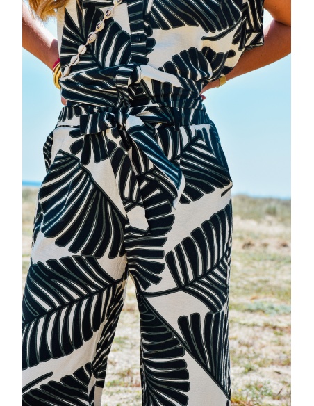 Pantalon Imprimé Crème ISAB