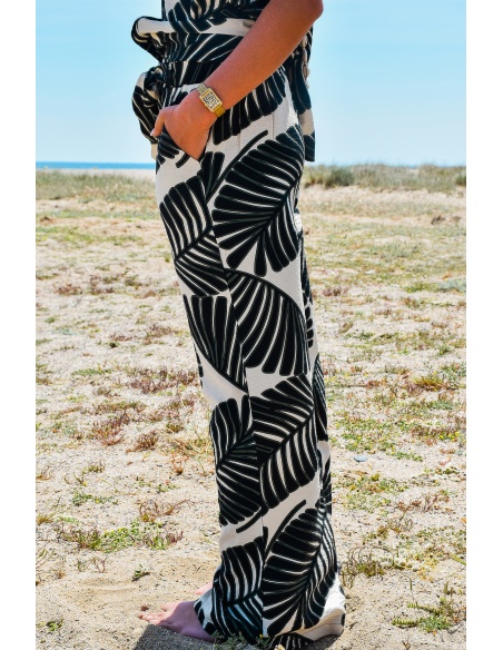 Pantalon Imprimé Crème ISAB