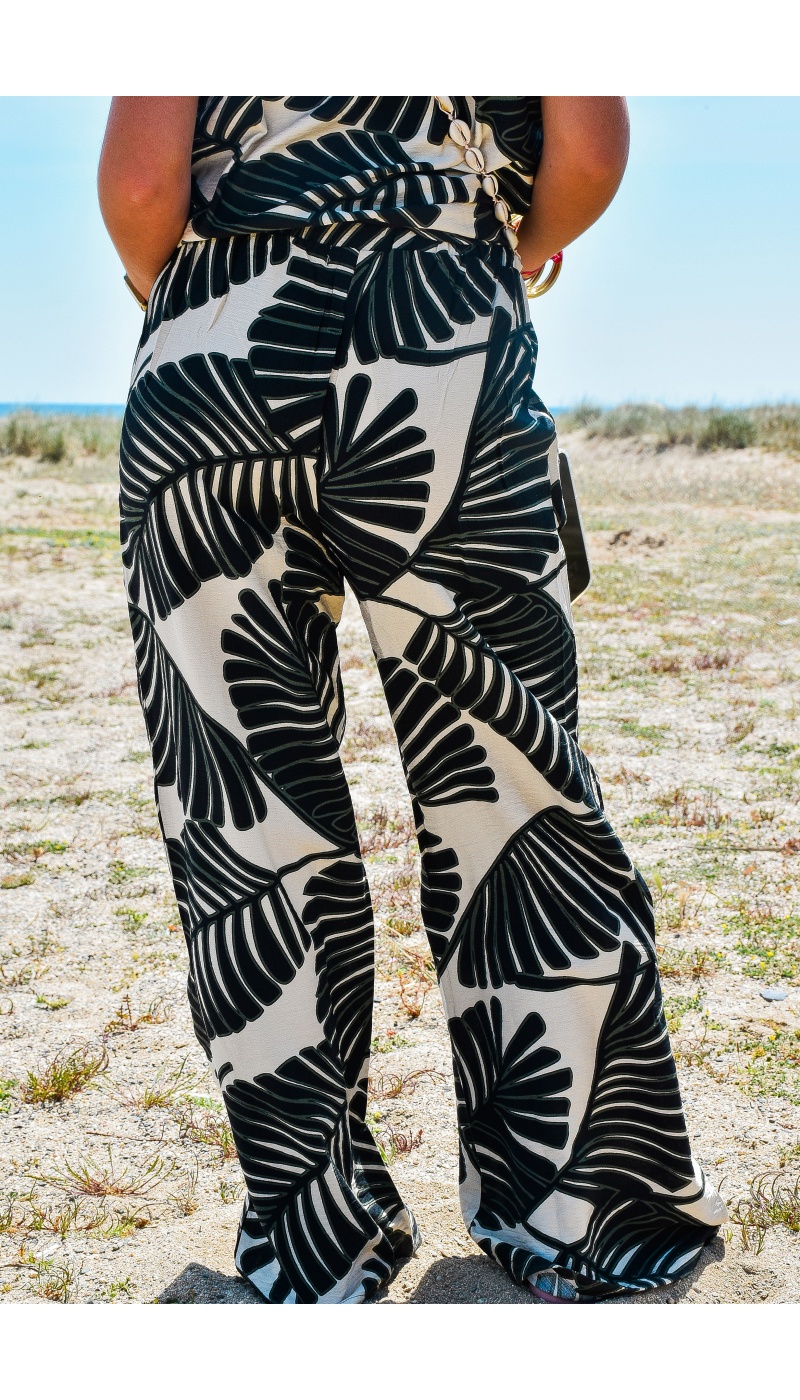 Pantalon Imprimé Crème ISAB