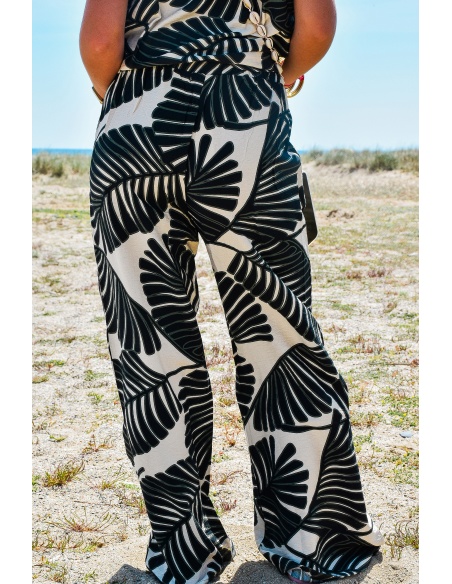 Pantalon Imprimé Crème ISAB