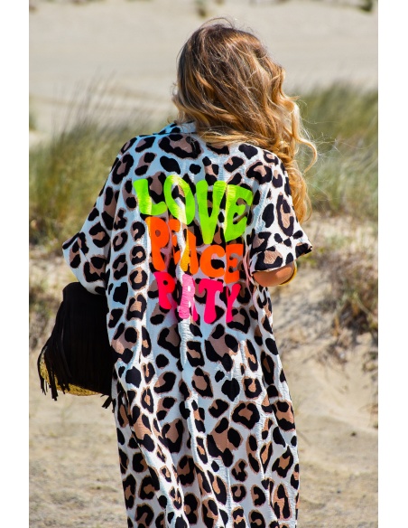 april vintage LEOPAR BLANC ROBES FEMME